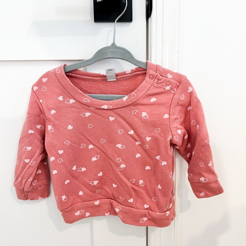 Nordstrom Baby Pink Heart Pattern Kids Shirt